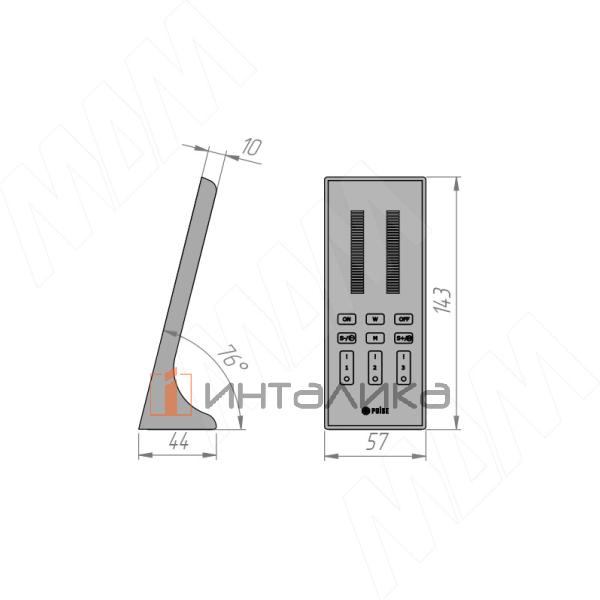 SMART, Пульт дистанционного управления контроллером для лент RGB/RGBW/RGBCCT, сенсорный, вертикальный, 3 зоны, 2.4 ГГц – 2
