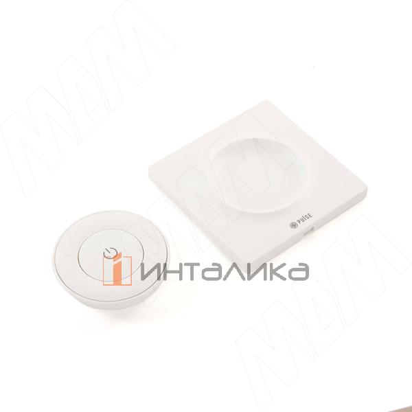 SMART, Пульт дистанционного управления контроллером для монохромной или CCT ленты, с колесом прокрутки, c квадратным магнитным креплением, белый, 2.4 ГГц – 2