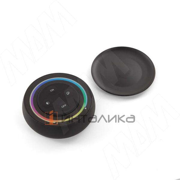 SMART, Пульт дистанционного управления контроллером для лент RGB, RGBW, RGBCCT, сенсорный, c круглым магнитным креплением, черный, 2.4 ГГц – 2