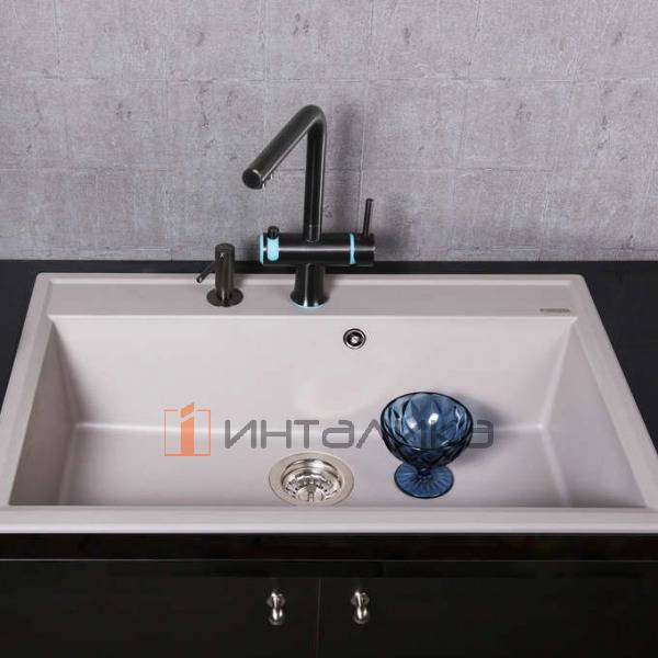 Мойка Omoikiri DAISEN 77 Artgranit, 800, накладная, белый – 5