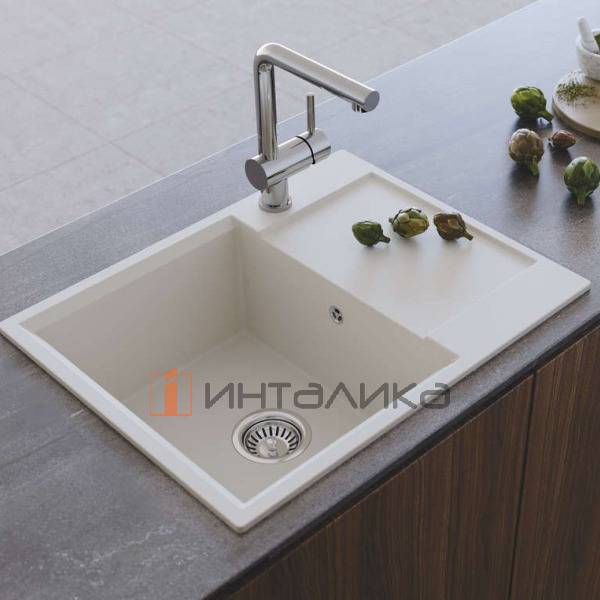 Мойка Omoikiri DAISEN 65 Artgranit, 500, накладная, белый – 5