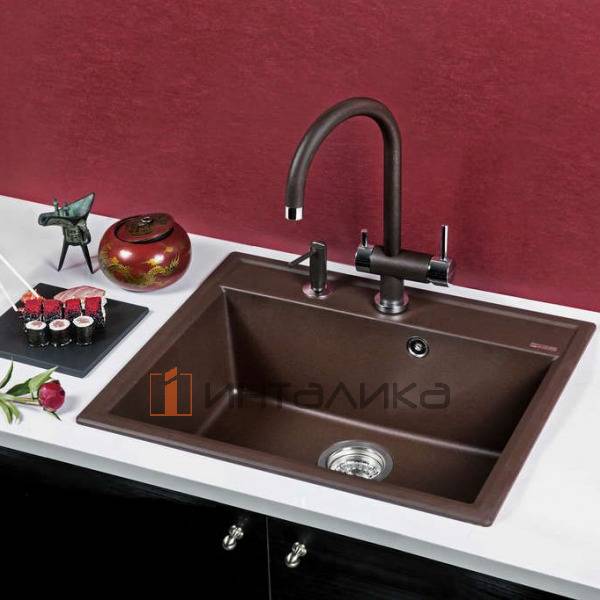 Мойка Omoikiri DAISEN 60 Artgranit, 600, накладная, espresso – 5