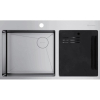Превью Мойка Omoikiri Akisame 86-2 Side нержавеющая сталь, 900, накладная, нержавеющая сталь – 1