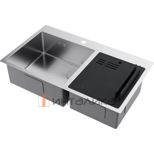 Мойка Omoikiri Akisame 86-2 Side нержавеющая сталь, 900, накладная, нержавеющая сталь – 2