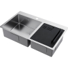 Превью Мойка Omoikiri Akisame 86-2 Side нержавеющая сталь, 900, накладная, нержавеющая сталь – 2