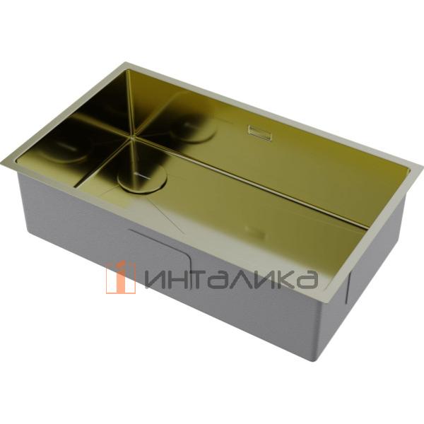 Мойка Omoikiri Taki 74-U/IF-L Side нержавеющая сталь, 800, накладная, светлое золото – 2