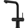 Превью Смеситель Omoikiri Karatsu-S однорычажный, с выводом питьевой воды, с выдвижным шлангом, графит – 1