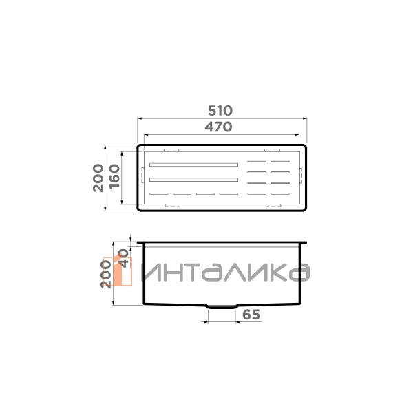 Встраиваемая сушка для посуды Omoikiri DRY-04, нержавеющая сталь, графит – 2