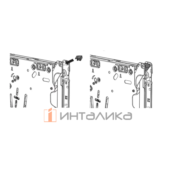 Ограничитель угла открывания 75° для откидного подъемного механизма DTC Top Stay SF – 4