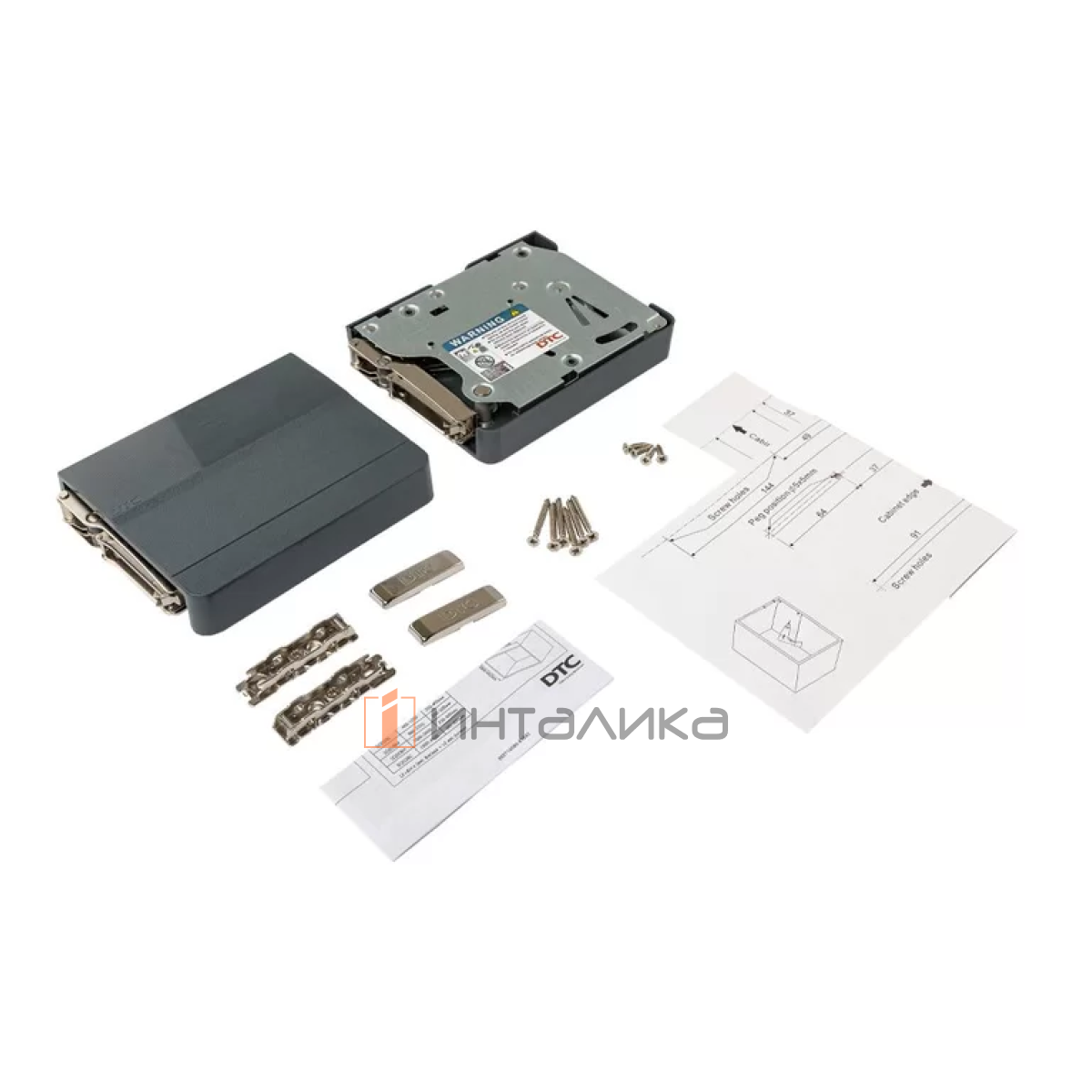 Комплект откидного подъемного механизма DTC Top Stay SQ, H250-500, индекс нагрузки 960-2350, серый