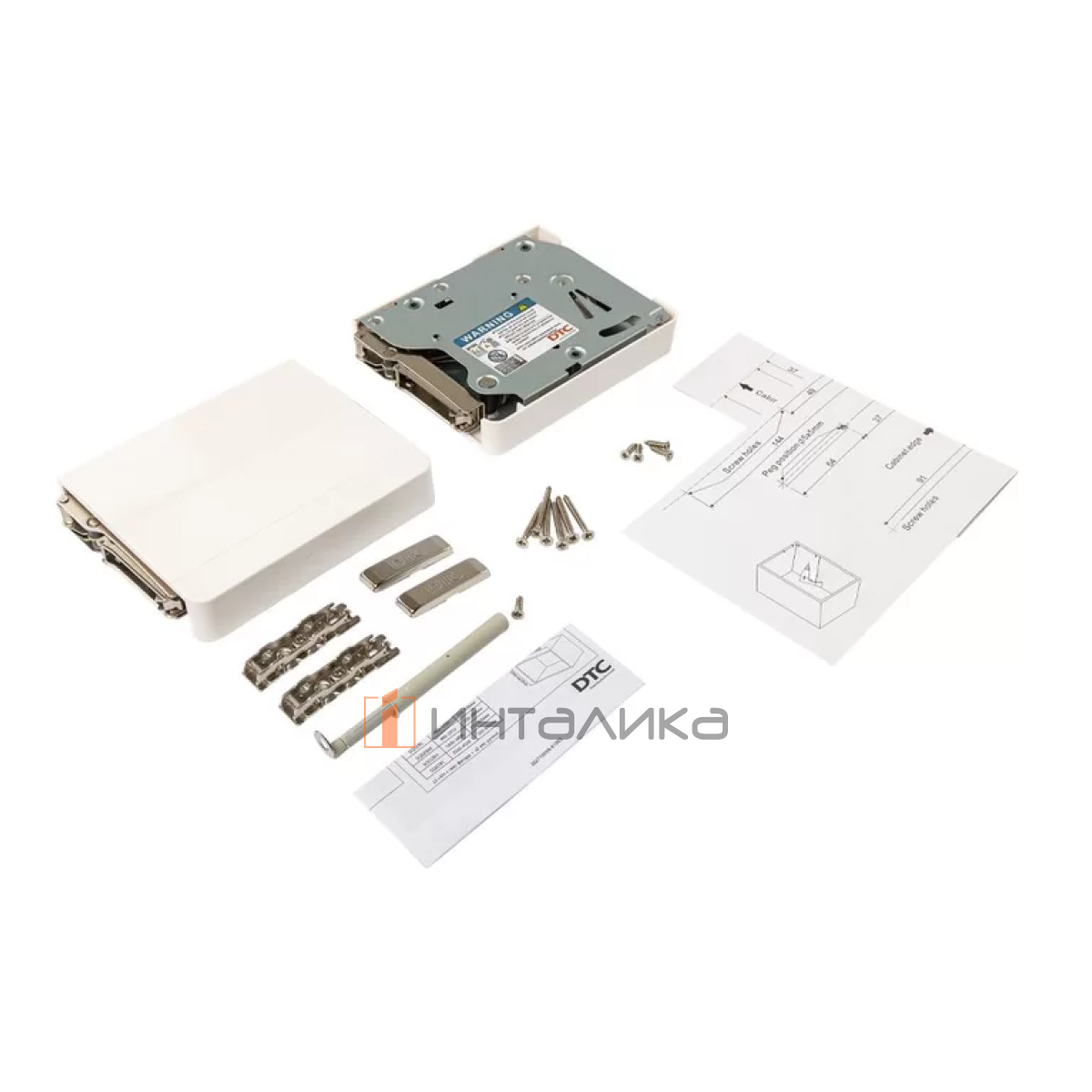 Комплект откидного подъемного механизма DTC Top Stay SQ Push, H250-600, индекс нагрузки 2600-5000, белый