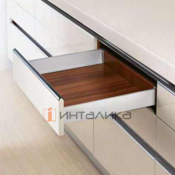 Низкий фасадный ящик DTC Dragon Box, Push-to-Open полное выдвижение, H69.5, NL500, G40, белый – 6