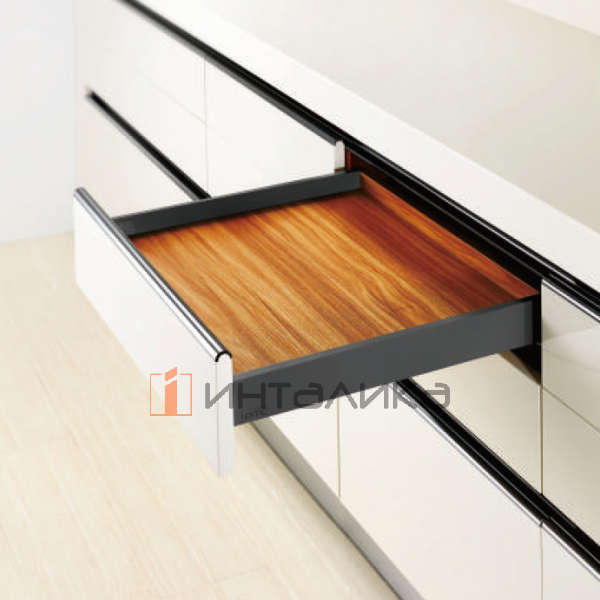 Низкий фасадный ящик DTC Magic Pro, Push-to-Open полное выдвижение, H62.5, NL500, G40, белый – 4