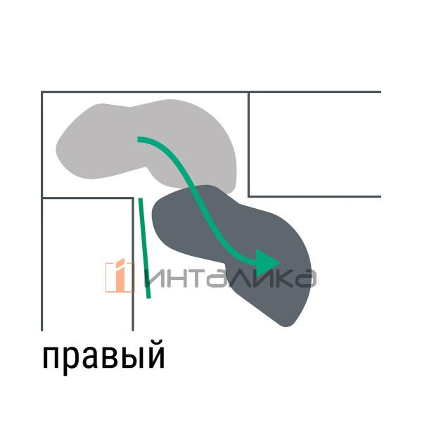 Поворотно-выдвижной механизм KESSEBOHMER Le Mans 500, 2 полки Arena pure с доводчиками на закрывание, Anti-slip, H600-750мм, правый, антрацит – 6