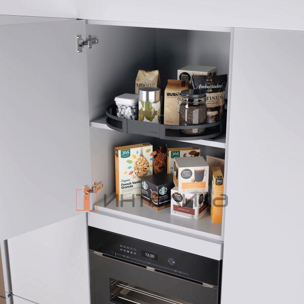 Поворотный механизм KESSEBOHMER Turn Motion III 600, 1 полка Arena style, Anti-slip, H195мм, антрацит – 8