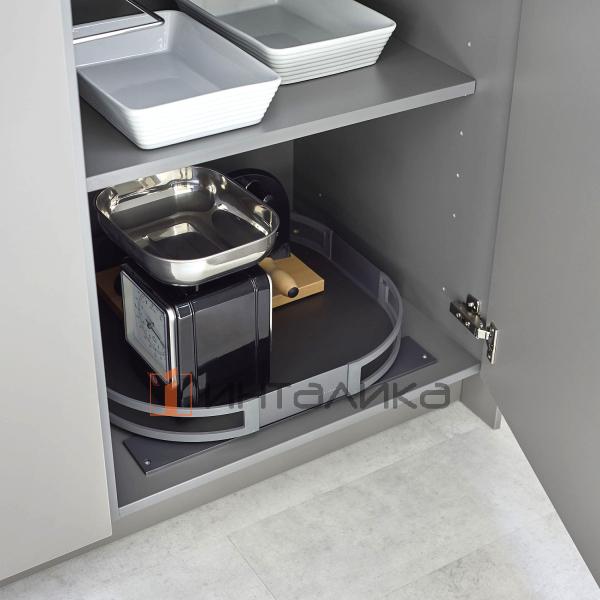 Поворотный механизм KESSEBOHMER Turn Motion III 600, 1 полка Arena style, Anti-slip, H195мм, антрацит – 9