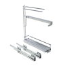 Превью Бутылочница KESSEBOHMER №15, с полотенцедержателем, 1 полка Arena style с доводчиком на закрывание, Anti-slip, 150х500х590, хром – 4