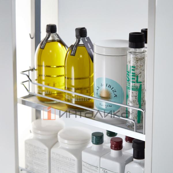 Выдвижной механизм KESSEBOHMER Dispensa Junior 300, 2 полки Arena classic с доводчиком на закрывание, Anti-slip, H695-783, хром – 6