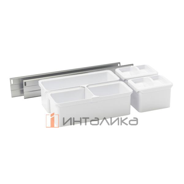 Выдвижной механизм KESSEBOHMER Dispensa Junior Youboxx 300, 1 полка Arena style, набор Youboxx №3, с доводчиком на закрывание, Anti-slip, H640-728, белый/хром – 3