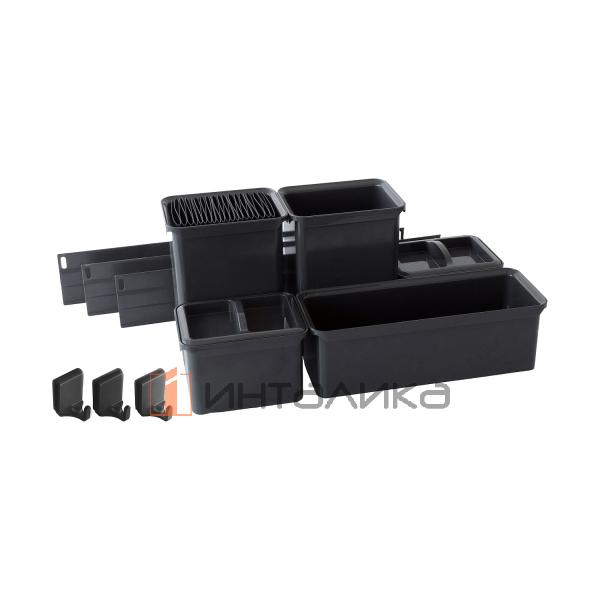 Выдвижной механизм KESSEBOHMER Dispensa Junior Youboxx 300, 1 полка Arena style, набор Youboxx №5, с доводчиком на закрывание, Anti-slip, H695-783, антрацит – 2