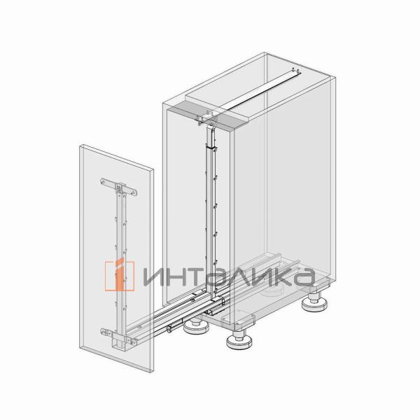 Выдвижной механизм KESSEBOHMER Dispensa Junior Youboxx 300, 1 полка Arena pure, набор Youboxx №1, с доводчиком на закрывание, Anti-slip, H640-728, антрацит – 4