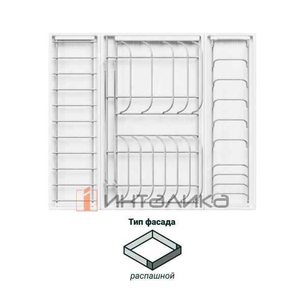 Сушка выдвижная KESSEBOHMER И125 Дайнинг Агент 600, титан / белый – 2