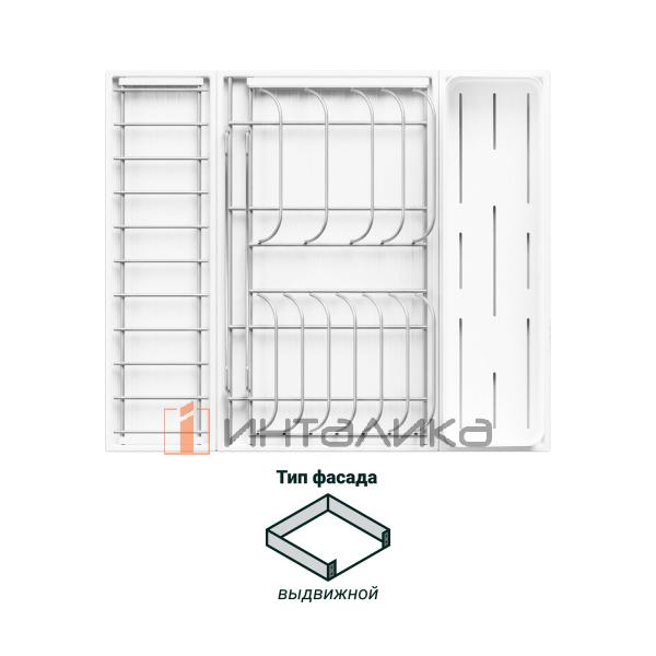 Сушка выдвижная KESSEBOHMER Ф135 Дайнинг Агент 600, титан / белый – 2