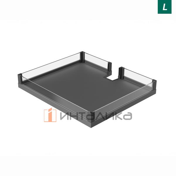 Выдвижной шкаф-колонна KESSEBOHMER Convoy Premio 600, 5 полок Arena vario, с доводчиком, полное выдвижение, Anti-slip, H2100-2199, левый, антрацит – 5