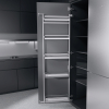 Превью Распашной шкаф-колонна KESSEBOHMER Tandem Side 500, 5 полок Arena style, Anti-slip, H1700, G25, белый/хром – 2