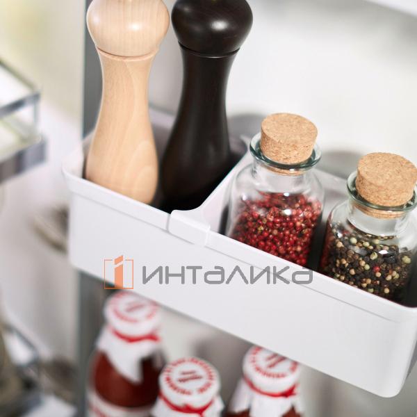 Распашной шкаф-колонна KESSEBOHMER Tandem Side -YOU 600, 5 полок Arena classic, Anti-slip, набор Youboxx №3, H1700, G20, хром – 6