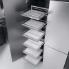 Превью Распашной шкаф-колонна KESSEBOHMER Tandem Solo 600, 6 полок Arena style с доводчиком на закрывание, Anti-slip, H1800, G100, белый/хром – 2