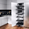 Превью Распашной шкаф-колонна KESSEBOHMER Tandem Solo 600, 6 полок Arena pure с доводчиком на закрывание, Anti-slip, H1800, G100, антрацит – 1