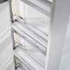 Превью Выдвижной шкаф-колонна KESSEBOHMER Dispensa 450, 6 полок Arena style с доводчиком на закрывание, полное выдвижение, Anti-slip, H1900-2300, G100, белый/хром – 2