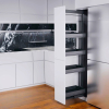 Превью Выдвижной шкаф-колонна KESSEBOHMER Dispensa 400, 4 полки Arena pure с доводчиком на закрывание, полное выдвижение, Anti-slip, H1200-1600, G100, антрацит – 1