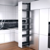Превью Выдвижной шкаф-колонна KESSEBOHMER Dispensa 400, 6 полок Arena pure с доводчиком на закрывание, полное выдвижение, Anti-slip, H1900-2300, G100, антрацит – 1