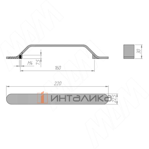 Ручка-скоба 160мм золото матовое – 2