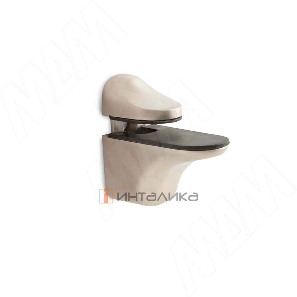 ПЕЛИКАН Менсолодержатель для деревянных и стеклянных полок 0-16 мм, никель матовый