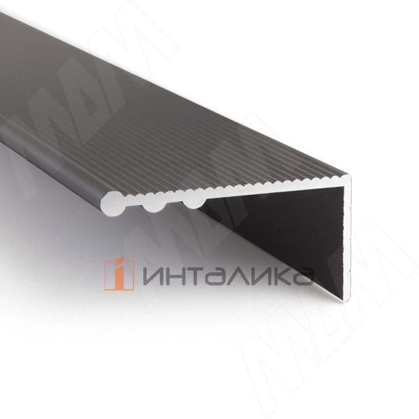 Профиль-ручка крепление саморезами, графит (краска), L-3000мм – 2