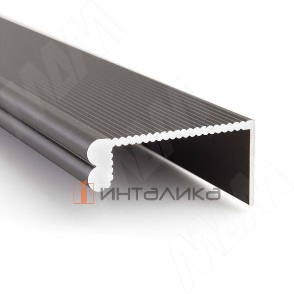 Профиль-ручка крепление саморезами, графит (краска), L-3000мм – 2