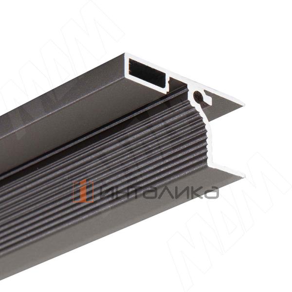 GOLIGHT Профиль-ручка для верхней базы, под светодиодную ленту, графит (краска), L-3000мм – 3