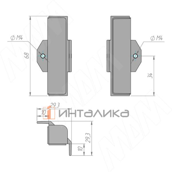 GOLIGHT Внутренний угол для профиля 3565 алюминий матовый – 4
