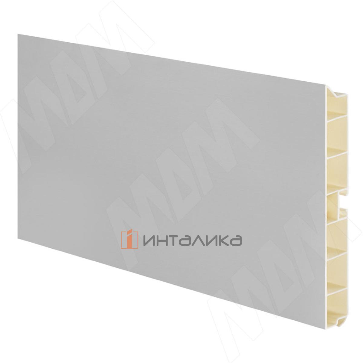 Цоколь пластиковый (высота 120, длина 4000 мм), алюминий "Alulight" V02