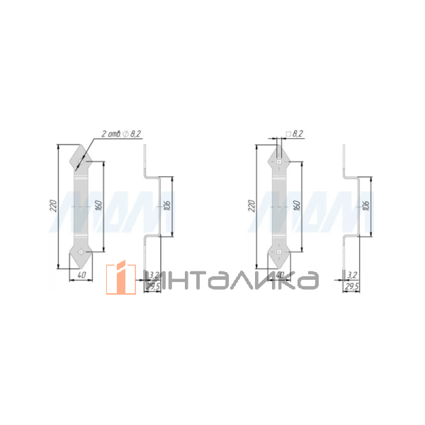 LOFT ручка для межкомнатных дверей, черный – 2