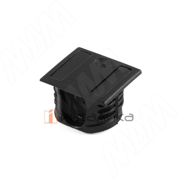 Эксцентрик в квадратном пластиковом корпусе 16 мм, с бортиком, черный никель – 2