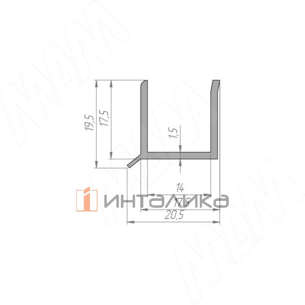 П-образная декоративная накладка на цоколь с внешним уплотнителем, L=4м, белый – 2