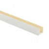 Превью П-образная декоративная накладка на цоколь с внешним уплотнителем, L=4м, белый – 1