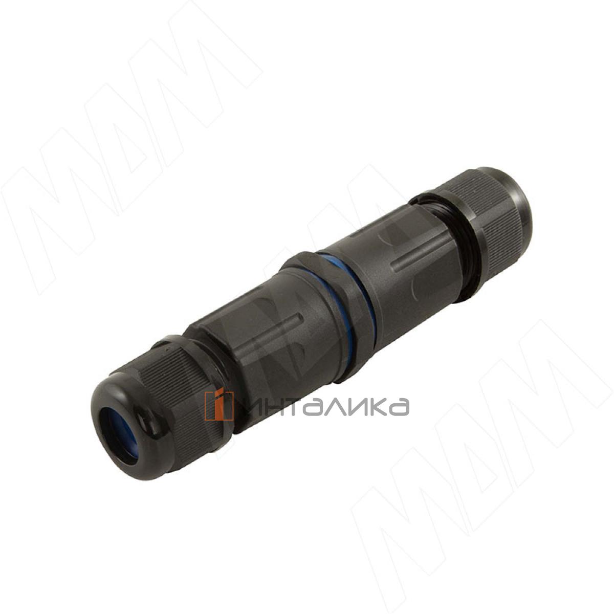 Клемма соединительная в корпусе, 2 порта, разная полярность, IP68