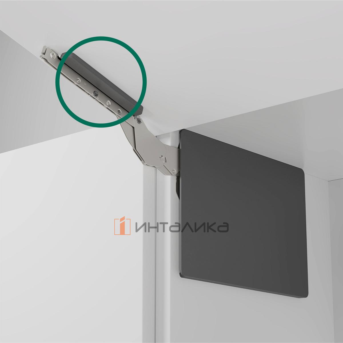 Комплект креплений к фасаду КЕССЕБЁМЕР / KESSEBOHMER ФриСлим Флэп / FreeSlim Flap, правое / левое, антрацит