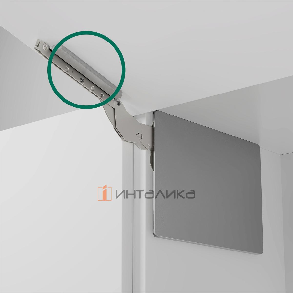 Комплект креплений к фасаду КЕССЕБЁМЕР / KESSEBOHMER ФриСлим Флэп / FreeSlim Flap, правое / левое, серый