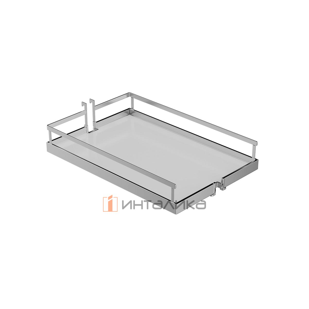 Полка КЕССЕБЁМЕР / KESSEBOHMER Диспенса / Диспенса Джуниор 450, Арена Стиль, антислип, белый / хром